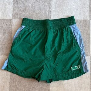 Prince vs Zara Green Shorts with Blue Accents